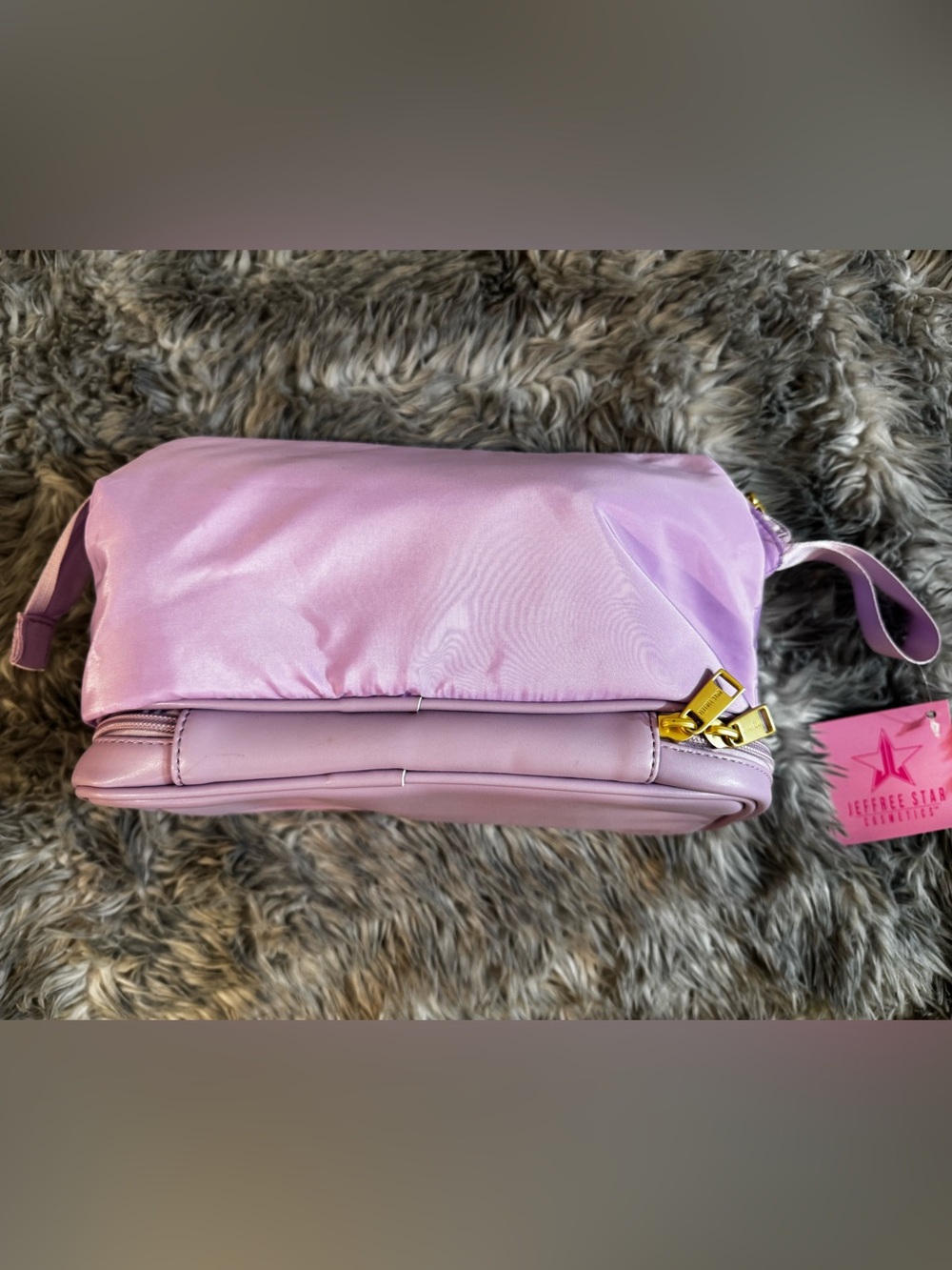 NWT - Jeffree Star Lavender Star Accent Double-Compartment Cosmetic Bag - Picture 5 of 8